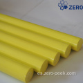 Varilla de acetal de color amarillo